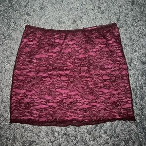 Vintage Pink/purple lace mini skirt